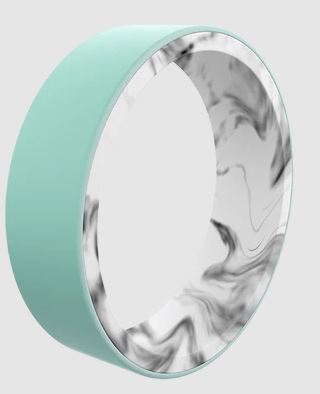 Women's Switch Reversible Silicone Ring Marble and Aqua