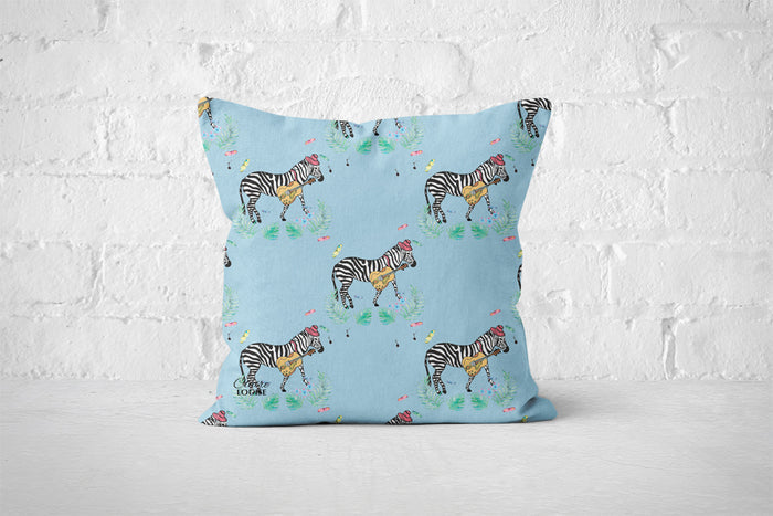Ziggy The Zebra Simplistic Print Cushion
