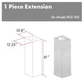 ZLINE 61" Snow Finished Stainless Steel Chimney Extension For Ceilings Up To 12.5 Ft. (8GL14iS-E) - Farmhouse Kitchen and Bath